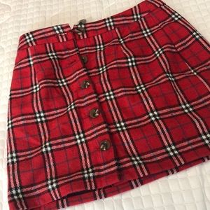 NEW WITH TAG Francescas plaid button up skirt